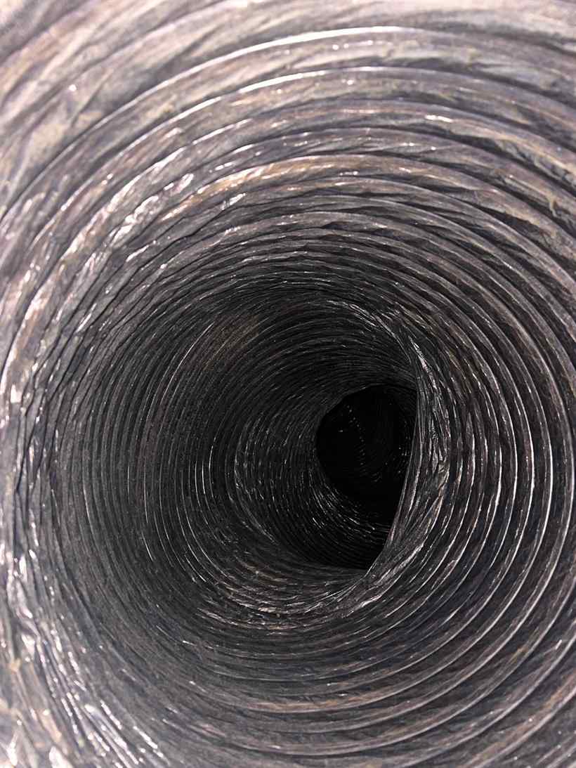 Inside a residential return air duct in Dallas, TX