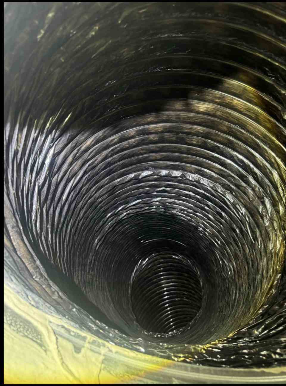 Return Air Duct Cleaning in Dallas TX Return air duct interior during cleaning in Dallas, TX
