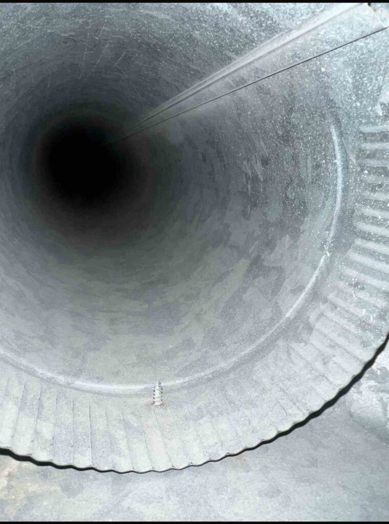 Clean dryer vent duct after professional dryer vent cleaning in Dallas, TX