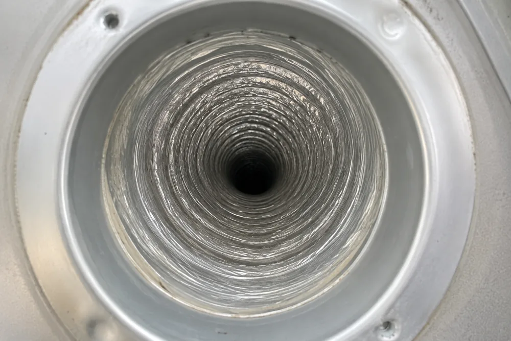 Clean dryer vent after professional lint removal